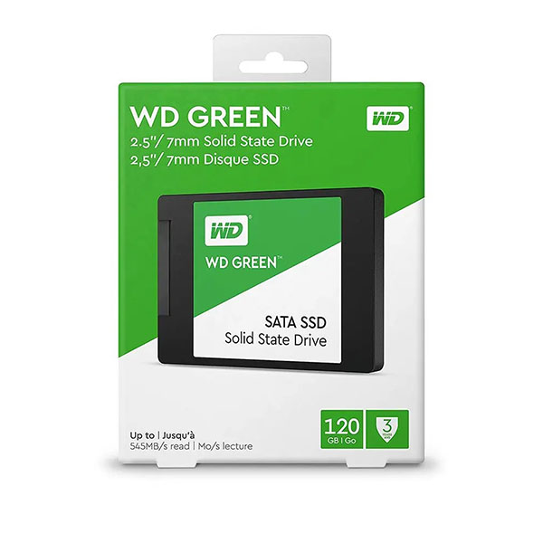 327456 اس اس دی اینترنال وسترن دیجیتال مدل GREEN WDS120G2G0A ظرفیت 120 گیگابایت