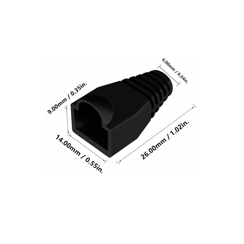 محافظ سوکت RJ45 مدل 2001083 رنگ مشکی بسته 100 عددی - Image 3