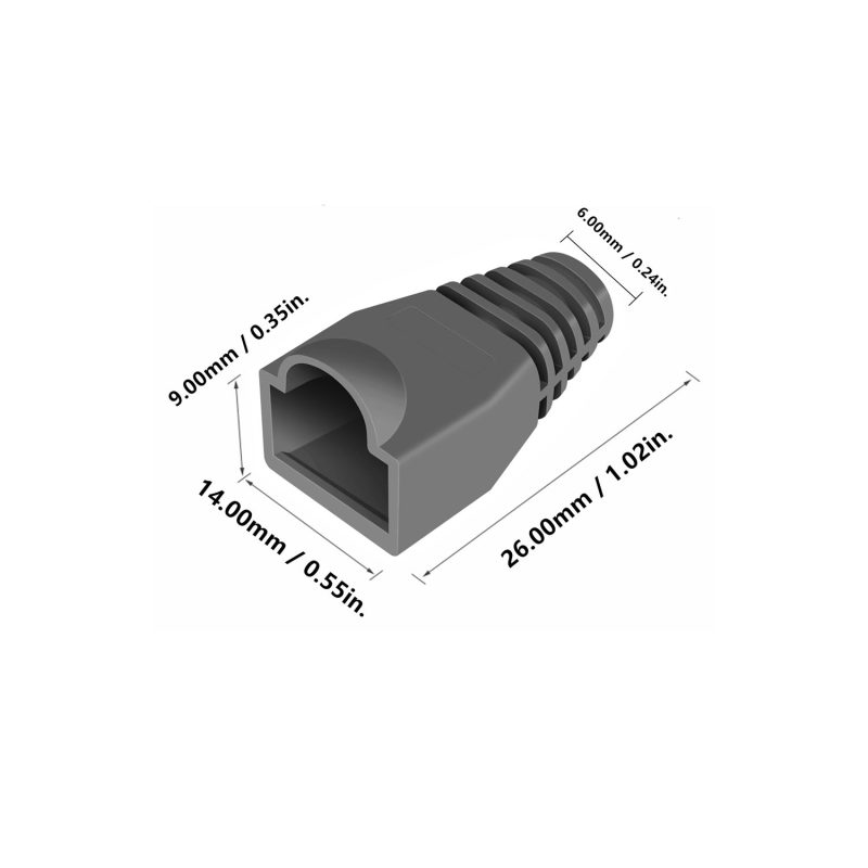 محافظ سوکت RJ45 مدل 2001082 رنگ خاکستری تیره بسته 100 عددی - Image 3